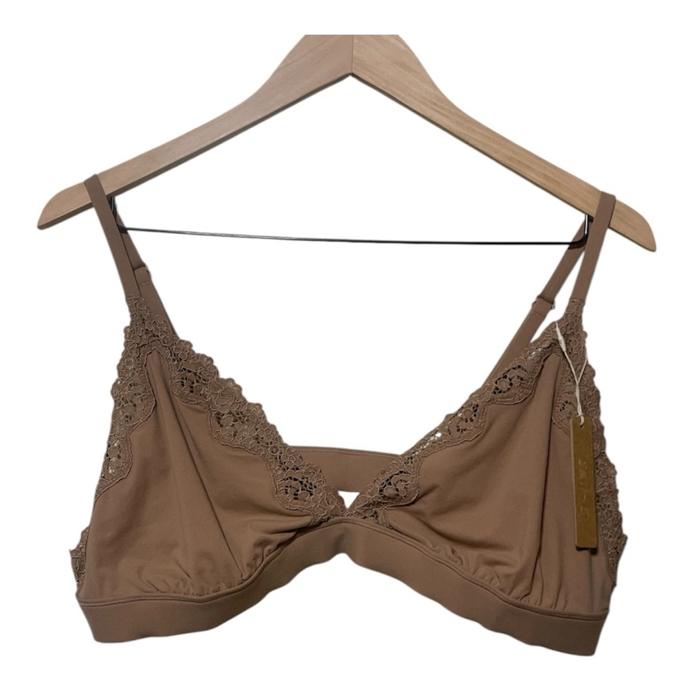 SKIMS Fits Everybody Lace Triangle Bralette | Sienna | 4X - Picture 1 of 4